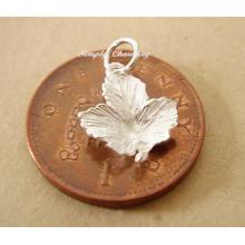 Miniature Maple Leaf Silver Charm
