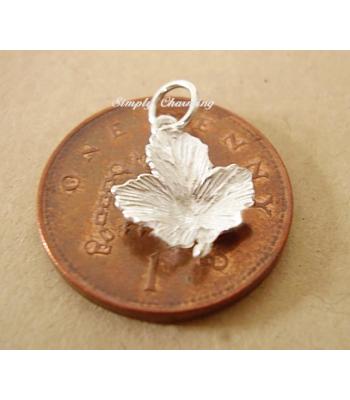 Miniature Maple Leaf Silver Charm