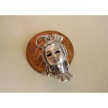 Ladies Theatre Mask Sterling Silver Charm