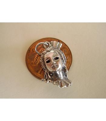 Ladies Theatre Mask Sterling Silver Charm