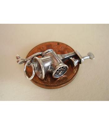 Hand Mincer Moving Sterling Silver Charm