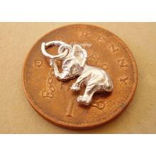 Miniature Standing Elephant Silver Charm