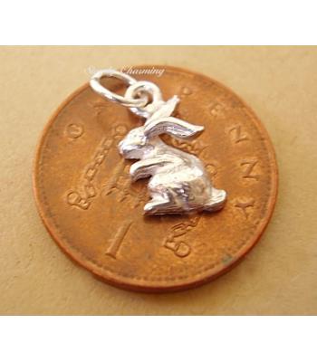 Miniature Hare Silver Charm