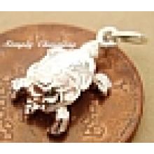 Miniature Tortoise Silver Charm