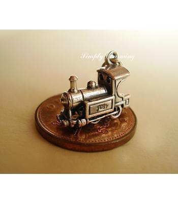 Steam train Sterling Silver Charm