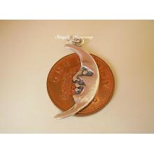 Crescent Moon Sterling Silver Charm