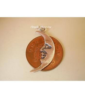 Crescent Moon Sterling Silver Charm