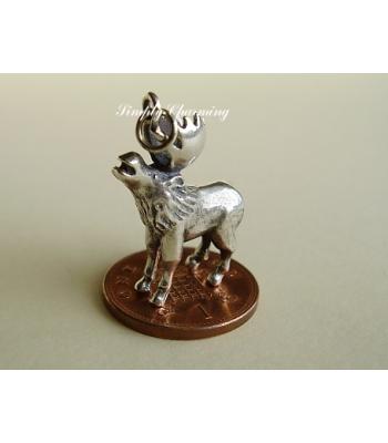 Moose Elk Sterling Silver Charm