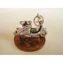 Scooter Opening Sterling Silver Charm