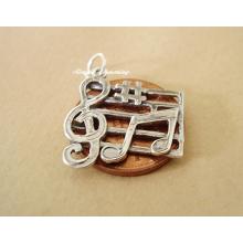 Music Bar Sterling Silver Charm