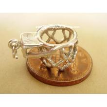Netball Hoop Sterling Silver Charm