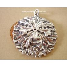 Oakleaf Green Man Sterling Silver pendant