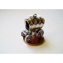 Wild West Wagon Opening Sterling Silver Charm