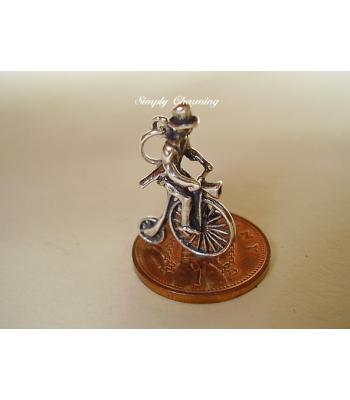 Penny Farthing Bicycle Sterling Silver Charm