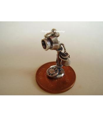 Old Style Telephone Sterling Silver Charm