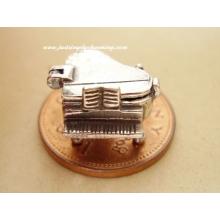 Sterling Silver Piano-Cat Opening Charm