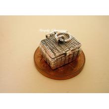 Picnic Hamper Opening Sterling Silver Charm