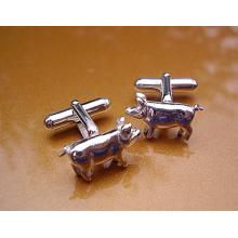 Sterling Silver Pig Cufflinks