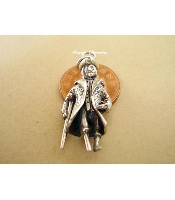 Pirate With Flintlock Pistol Sterling Silver Charm
