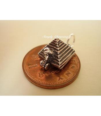 Pyramid Opening Sterling Silver Charm