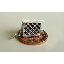 Rabbit Hutch Opening Sterling Silver Charm