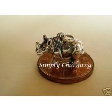 Rhino Sterling Silver Charm