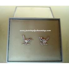 Sterling Silver Robin Stud Earrings