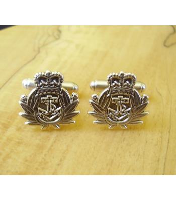 Sterling Silver British Army Royal Navy Cufflinks
