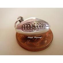 Rugby Ball Sterling Silver Charm