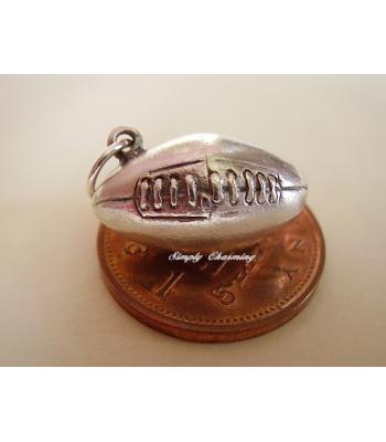 Rugby Ball Sterling Silver Charm