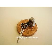 Scissors & Thimble Sterling Silver Charms