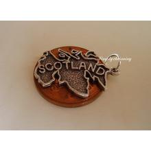 Map of Scotland Sterling Silver Charm