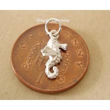 Miniature Seahorse Silver Charm