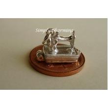 Sewing Machine Opening Sterling Silver Charm
