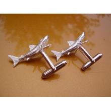 Sterling Silver Shark Cufflinks