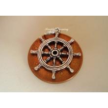 Ships Wheel Sterling Silver Charm