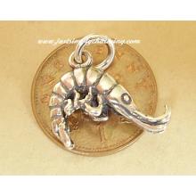 Shrimp Prawn Sterling Silver Charm