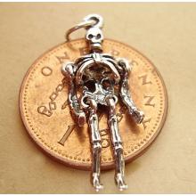 Skeleton Moving Sterling Silver Charm