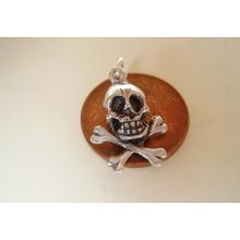Skull and Crossbones Sterling Silver Charm