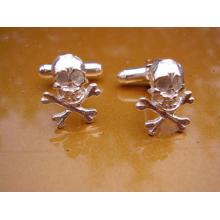 Sterling Silver Skull & Crossbones Cufflinks
