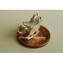 Santa Sleigh Sterling Silver Charm
