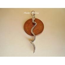 Snake Sterling Silver Charm or Pendant