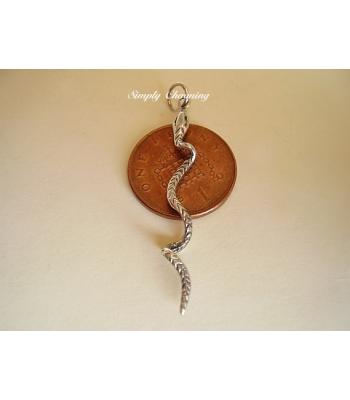 Snake Sterling Silver Charm or Pendant
