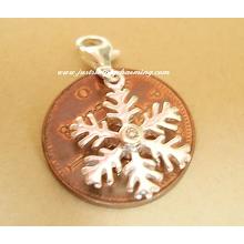 Sterling Silver Snowflake Clip-On Charm