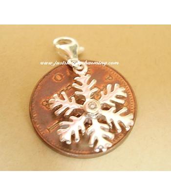Sterling Silver Snowflake Clip-On Charm