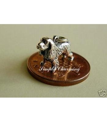 Spaniel Dog Sterling Silver Charm