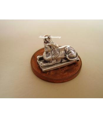 Egyptian Sphinx Opening Sterling Silver Charm