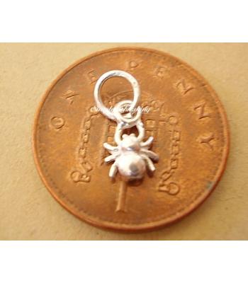 Miniature Spider Silver Charm