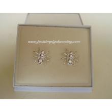Sterling Silver Spider Stud Earrings