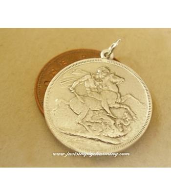 St George & Dragon Lucky Talisman Sterling Silver Charm